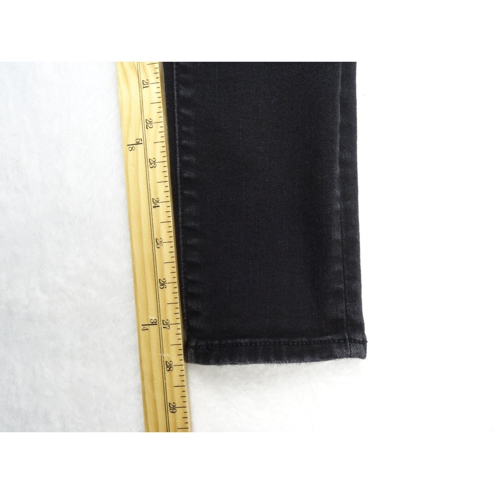 American Eagle Jeans Womens Size 8 Black High Rise Jegging Stretch Distressed - Picture 15 of 16
